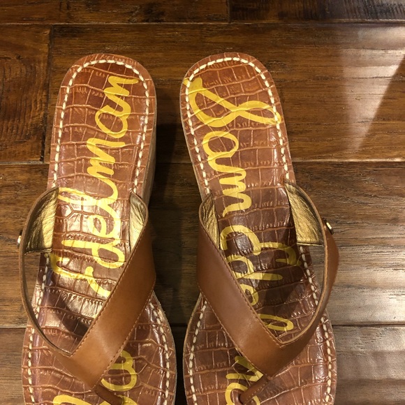 Sam Edelman Shoes - Sam Edelman Romy Thong Wedge Sandal Tan size 10